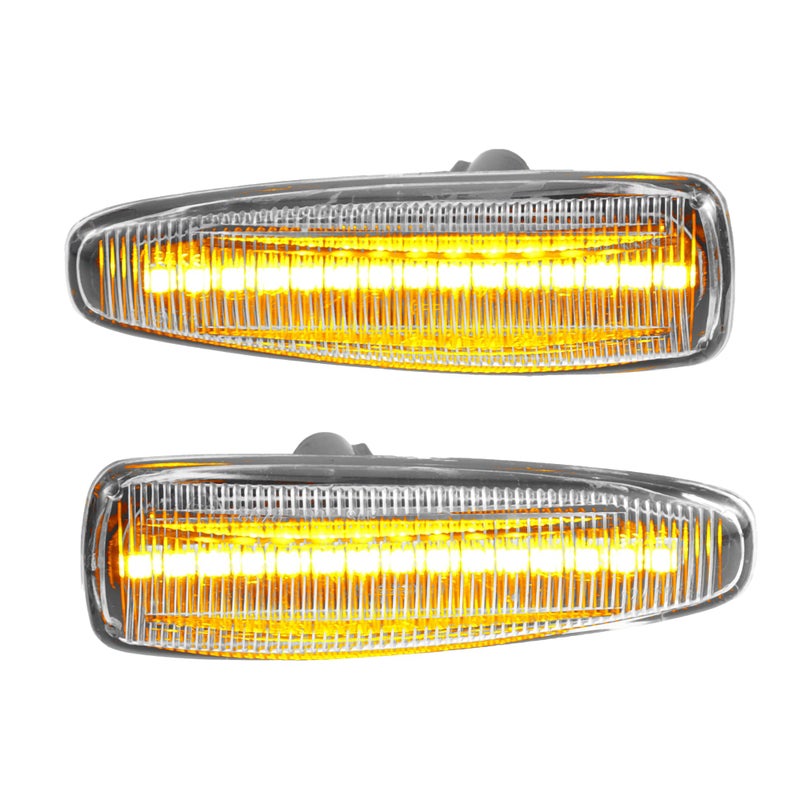 X AUTOHAUX X AUTOHAUX 1 Pair LED Side Marker Light Turn Signal Lights Fender Sidemarker Lamps for Mitsubishi Lancer VIII 2008-2017 8351A001 Clear Lens  - Image 1