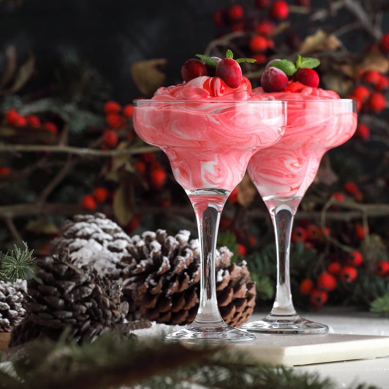 BLISS START Set of 6 Margarita Glasses 200ml Cocktail Margarita Glasses Drinking Cups for Red or White Wine Cocktail Martini Margarita Great Holiday Wedding Gift - Image 5