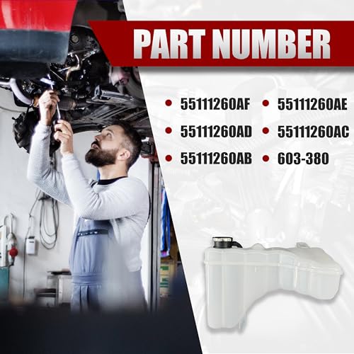 LSHDLAM Coolant Overflow Tank Reservoir Compatible with 2011-2023 Chrysler 300 Dodge Challenger Charger 3.6L 5.7L 6.4L, Engine Coolant Recovery Replacement 55111260AB 603-380 603380 - Image 4