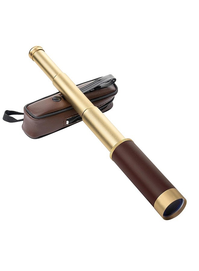 Generic Retro Pirate Telescope Zoomable 25x30 Pocket Monocular Portable Collapsible- 4 Lens Captain Jack's Spyglass Handheld Telescope Vintage Telescope for Kids  - Image 1