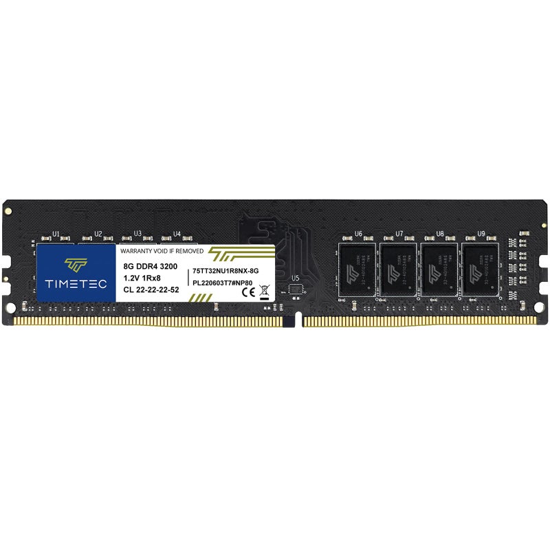 Timetec 8GB DDR4 3200MHz PC43200AA PC425600 UDIMM Desktop RAM 288Pin 12V CL22 NonECC Unbuffered DIMM Memory Module Upgrade - Image 2