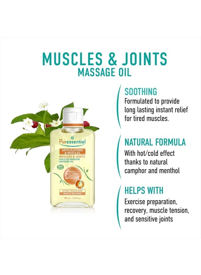 Puressentiel Muscle Relaxing Organic Massage Oil with Arnica and Wintergreen - Aromatherapy Oil for Muscle Tension - Plant Based - Revive Sore, Tired Joints and Body Aches - 3.5 Oz - Image 2
