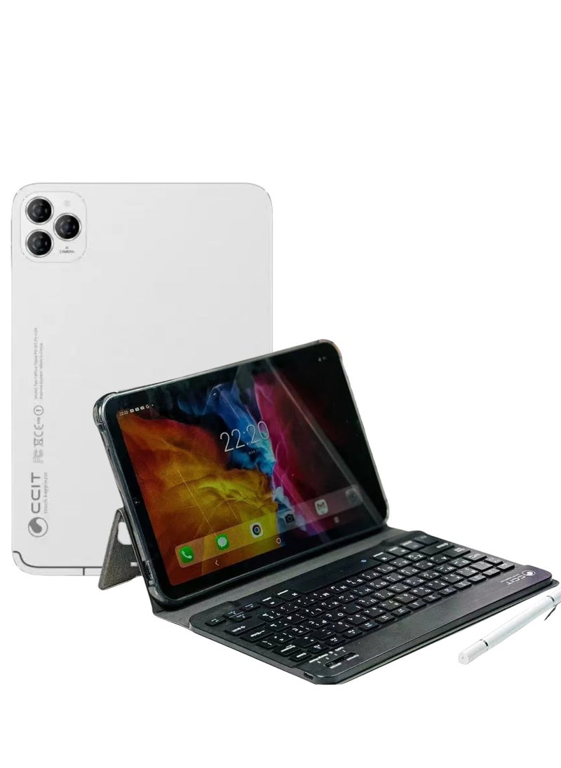 CCIT CCITT Tab 14 Plus Android 13 Tablet, 10.1" FHD Display, 16-Core Processor, 5G Dual SIM, 8+16MP Camera, 10,000mAh Battery, 1TB TF Expandable, w/ Keyboard, Mouse, Stylus, Case  - Image 1