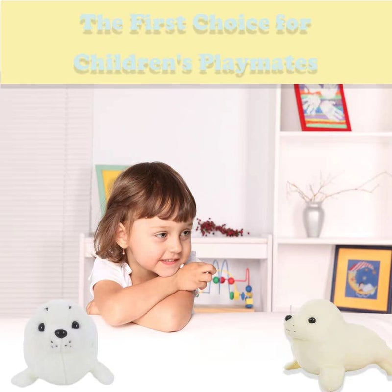 CHELEI2019 15.7" Seal Stuffed Animal,White Chubby Seal Plush Hug Pillow Toy,Gifts for Kids - Image 2