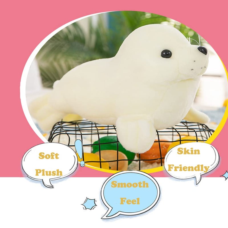 CHELEI2019 15.7" Seal Stuffed Animal,White Chubby Seal Plush Hug Pillow Toy,Gifts for Kids - Image 4