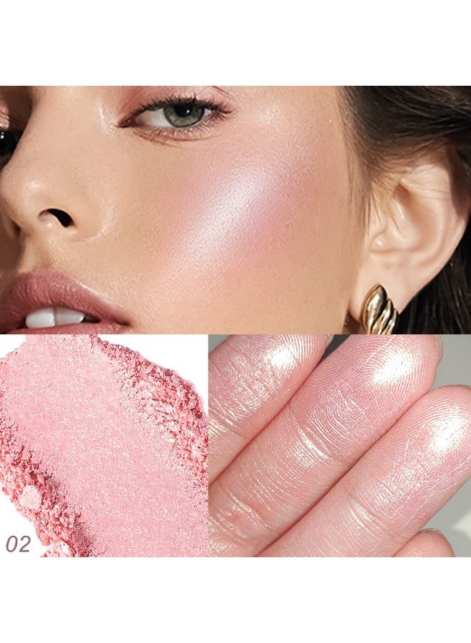 يونج فيجن لوحة بودرة هايلايتر مخبوزة من يونغ فيجن، ألوان لؤلؤية لامعة شفافة لمكياج هايلايتر الوجه، بودرة خدود وردية/وردية، إضاءة مكياج عالية الصبغة، 0.19 أونصة (عبوة من قطعة واحدة) - Image 5