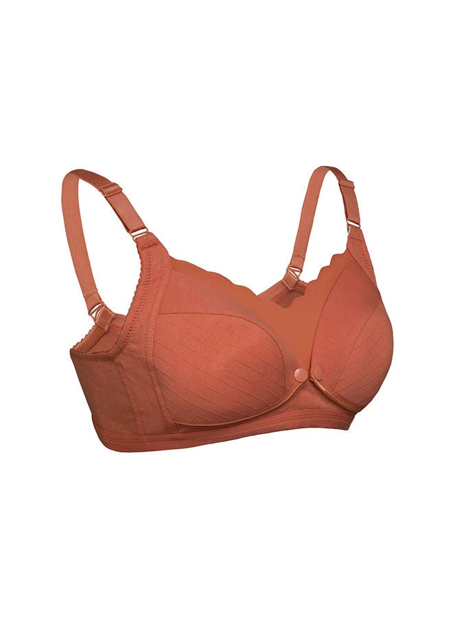 Okus Comfy Cotton Seamless Nursing Bra Orange 36  - Image 4