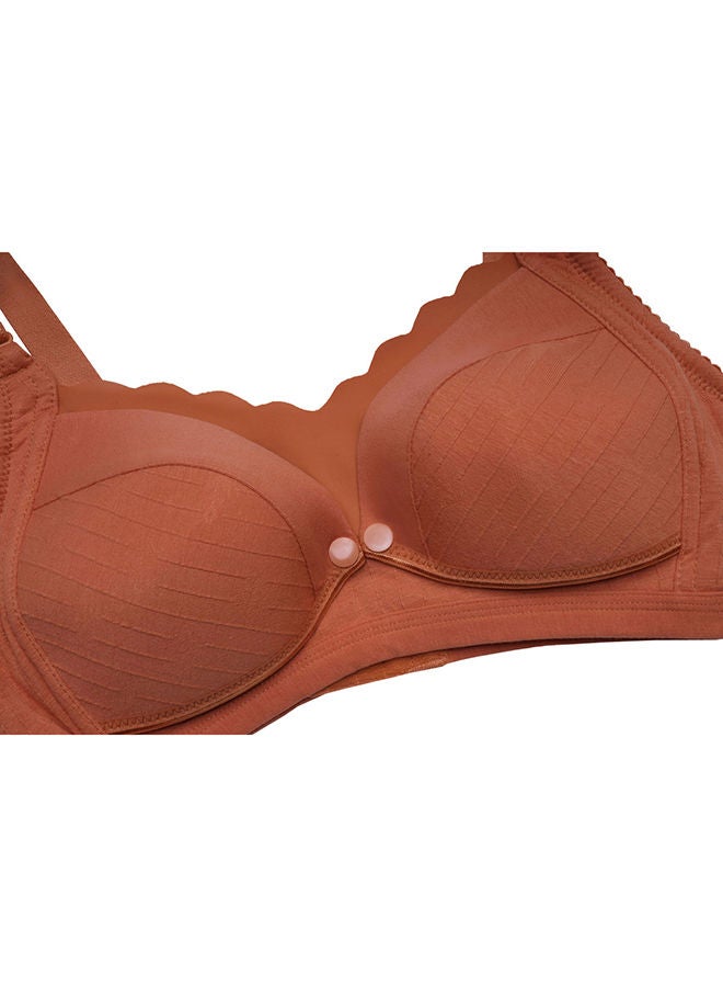 Okus Comfy Cotton Seamless Nursing Bra Orange 36  - Image 5