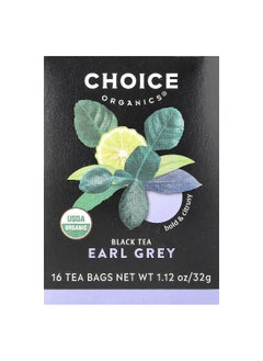 Choice Organic Teas Choice Organic Teas, Black Tea, Earl Grey, 16 Tea Bags, 1.12 oz (32 g)  - Image 1
