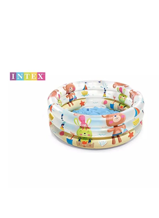 INTEX Intex Multicolour Kids Summer Swimming Pool with Animal Painting Designed and Size 61X22cm  - Image 2