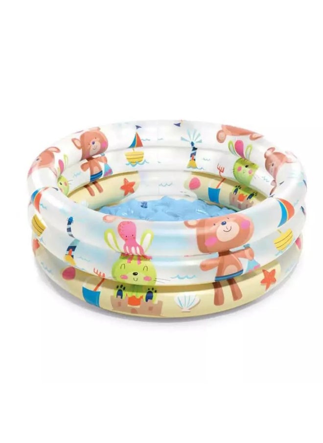 INTEX Intex Multicolour Kids Summer Swimming Pool with Animal Painting Designed and Size 61X22cm  - Image 5
