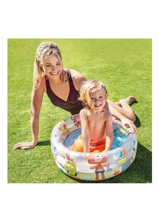 INTEX Intex Multicolour Kids Summer Swimming Pool with Animal Painting Designed and Size 61X22cm  - Image 4