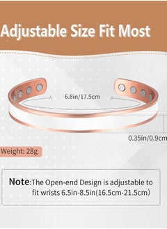 Magnetic Copper Bracelet for Women,Magnetic Bracelet,6.8''Adjustable Cuff Jewerly Gift Box-2PCS(White) - pzsku/Z0EEAF8A0E14FAAF84AE0Z/45/_/1733644153/b741e52c-c37a-4d5f-8533-14327eb31a43