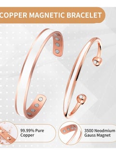 Magnetic Copper Bracelet for Women,Magnetic Bracelet,6.8''Adjustable Cuff Jewerly Gift Box-2PCS(White) - pzsku/Z0EEAF8A0E14FAAF84AE0Z/45/_/1733644173/9a2b3461-83ee-42d8-8ad4-af5e10ebdb01