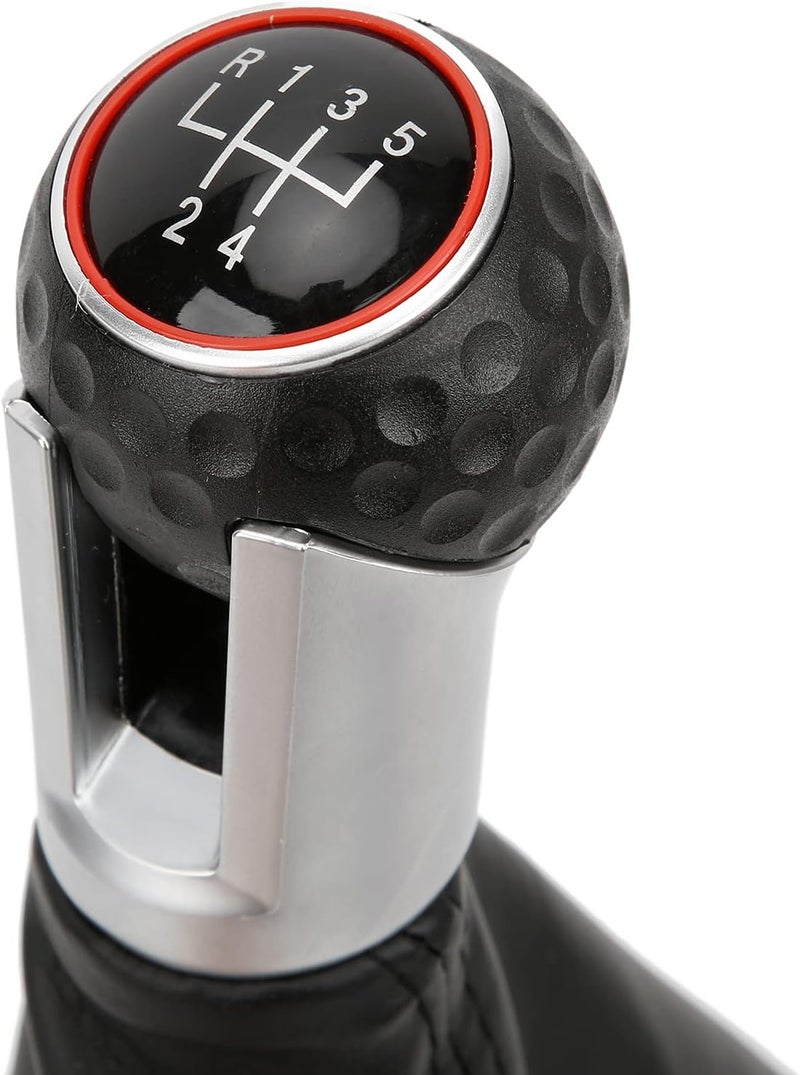Car Gear Shift Knob with Leather Cover, 5 Speed Shifter Lever for Mk4 1999-2004 - Comfortable Grip, Durable ABS Material, Easy Installation for Replacement - Image 3
