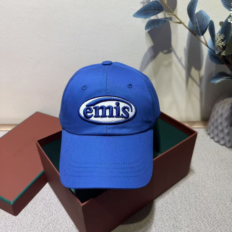 Emis 2026 Korean Trendy Hat with Embroidered Patch Baseball Cap for Men and Women, Washed Vintage Style - Image 1
