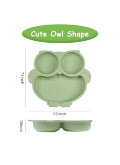 Snowie Soft ® Baby Suction Plates For Baby Feeding With 4 Strong Suction Cups, Silicone Toddler Plates With Deep Divided For Kids To Feed Themselves, Dish Washer & Micro-Wave Oven Safe  - Image 2