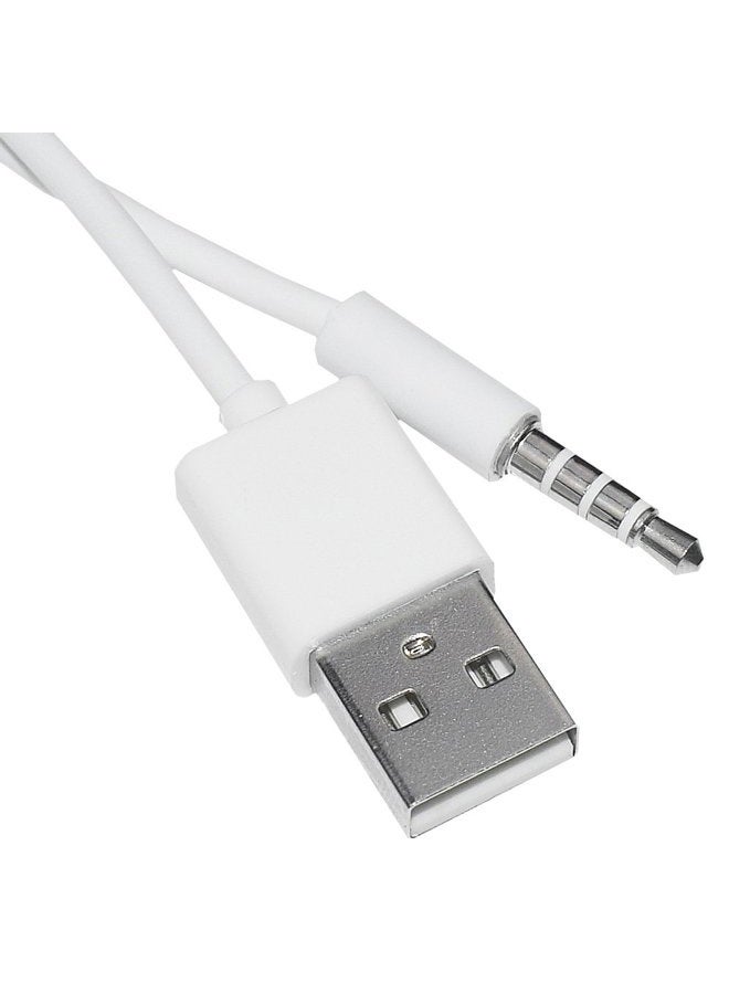 Sqrmekoko 3.5mm Replacement USB Charge Power Cable Cord Compatible with Beats by Dre Studio Wireless Headphones (White) - Image 5