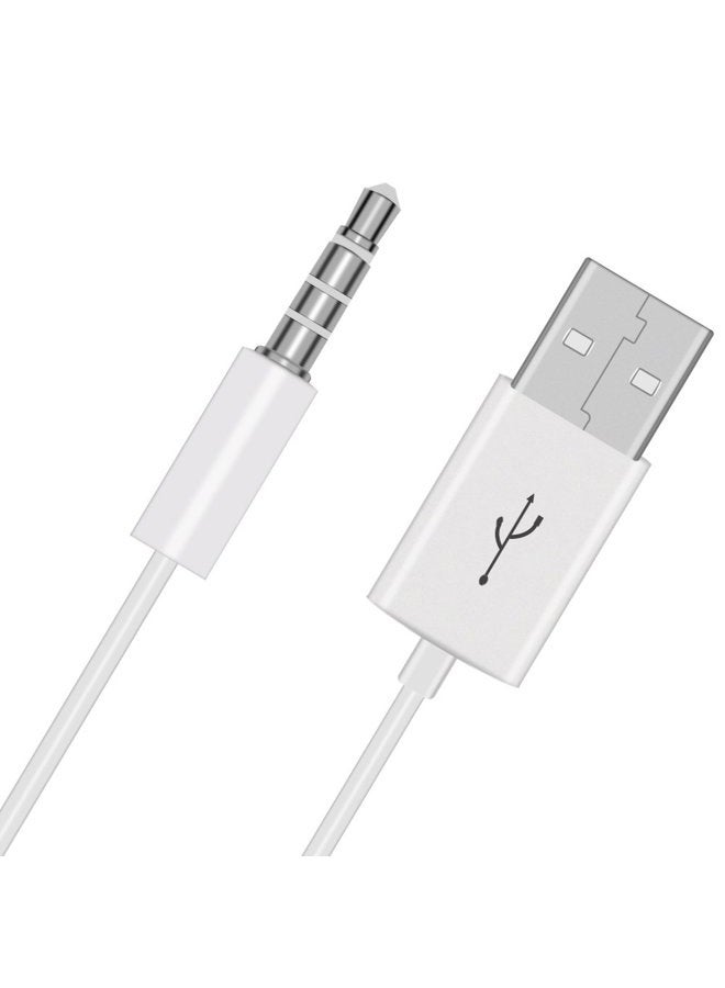 Sqrmekoko 3.5mm Replacement USB Charge Power Cable Cord Compatible with Beats by Dre Studio Wireless Headphones (White) - Image 1