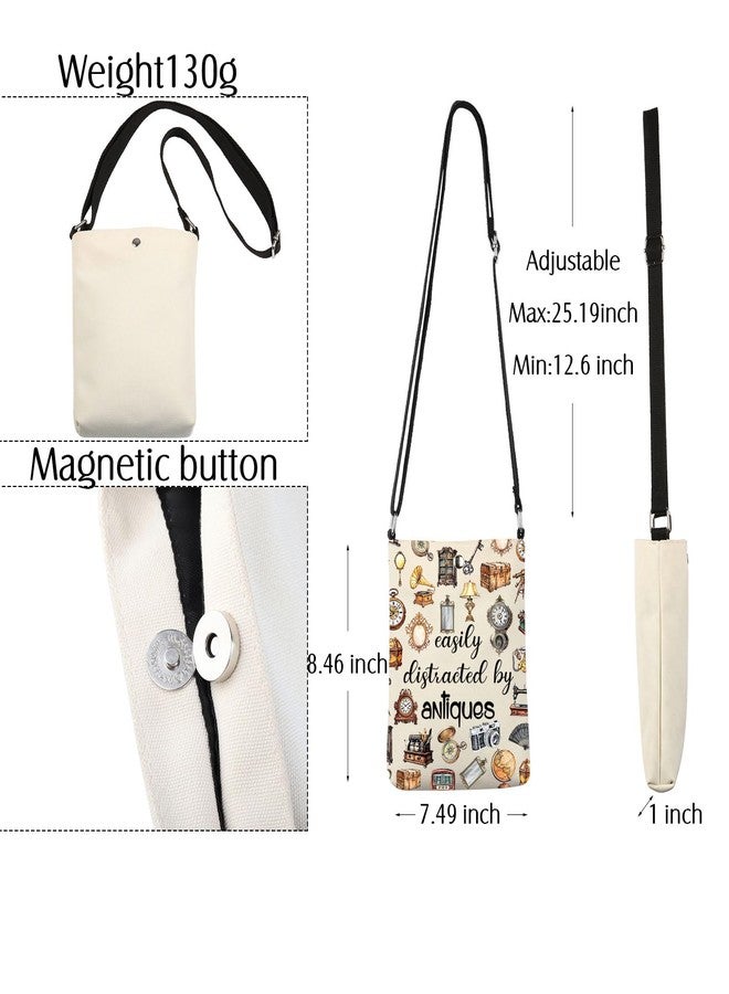BNQL Antique Crossbody Bag Easily Distracted By Antiques Lover Gifts Funny Antique Gifts Antique Collector Gifts Cell Phone Purse - Image 3