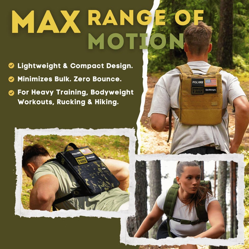 Polyfit Rucking Backpack 2.0 - Weighted Ruck Pack for Weight Plates - Patent Pending Side-Loading Rucksack for Walking, Running, Rucking, Strength and Endurance Training - Grey - Image 5