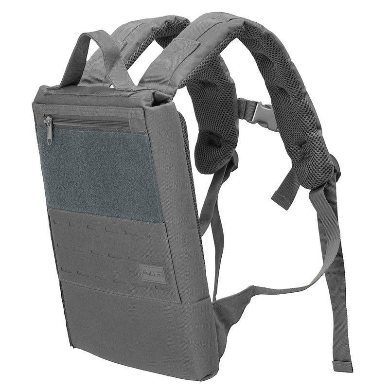 Polyfit Rucking Backpack 2.0 - Weighted Ruck Pack for Weight Plates - Patent Pending Side-Loading Rucksack for Walking, Running, Rucking, Strength and Endurance Training - Grey - Image 1