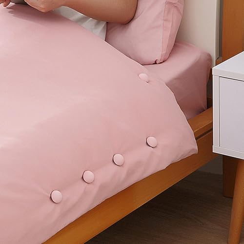 TOMATUS Duvet Pins, Reusable Fixing Buckle Non-Slip Quilt Holder, Quil Cover Clip for Fixing Curtain Socks Mattress, Pack of 12, Pink - Image 2