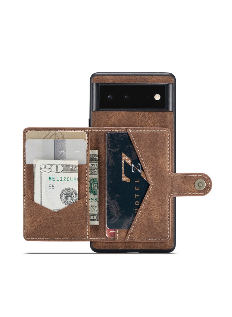 general Google Pixel 8/Pixel 8 Pro Leather Case Shockproof Case with Wireless Charging Compatible Card Slot Magnetic Closure - Image 2