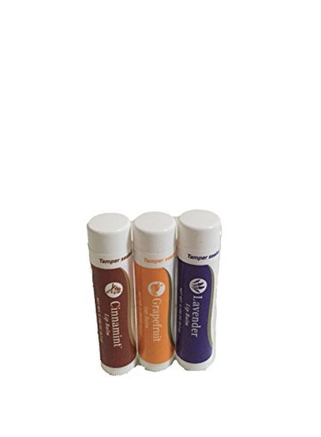 Young Living Lip Balm Trio (Lavender, Grapefruit, Cinnamon) By Essential Oils - Image 1