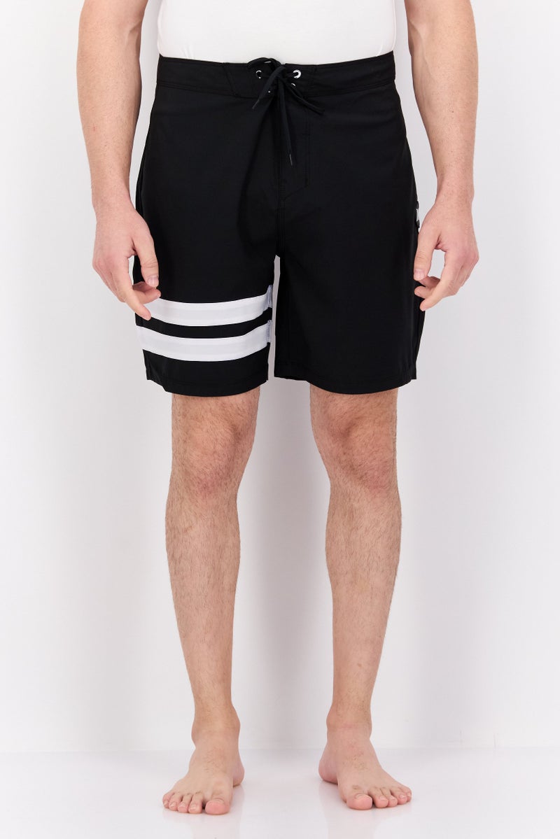 Hurley Men Brand Logo Board Shorts, Black Combo - Image 1