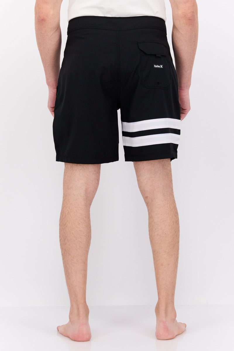 Hurley Men Brand Logo Board Shorts, Black Combo - Image 4
