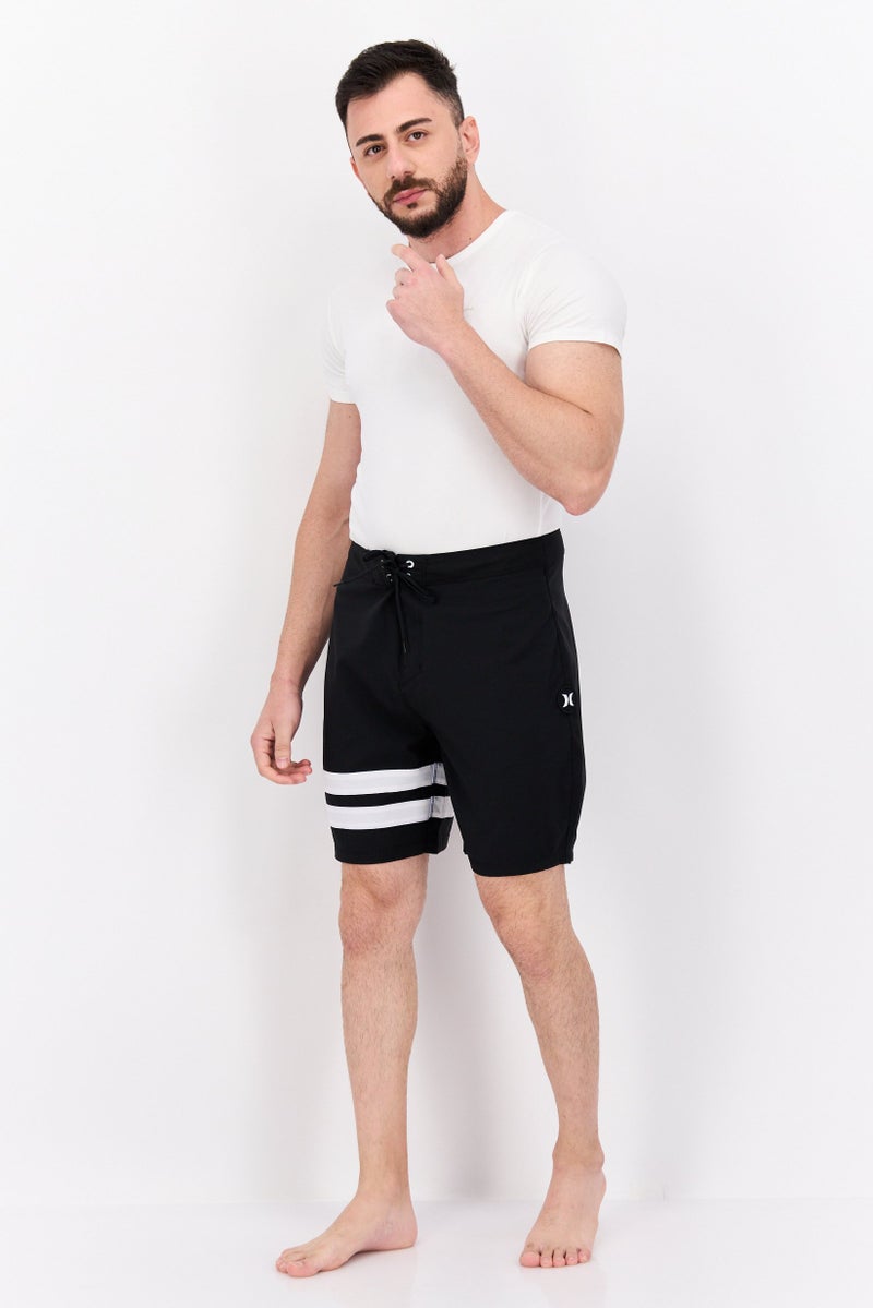 Hurley Men Brand Logo Board Shorts, Black Combo - Image 3