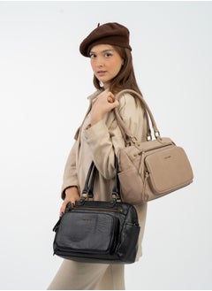 David Jones David Jones- Leather Duffle Bag for women model cm6981- Faux leather work and travel duffle bag- All gender neutral bag in size extra large for travel and work  - Image 2