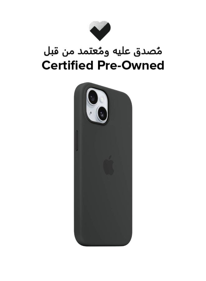Apple Certified Pre Owned - iPhone 15 Silicone Case with MagSafe - Black - Image 1