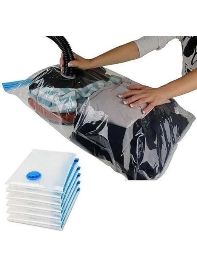 The largest size available for storing clothes, blankets, and comforters. These reusable bags feature an airtight valve and a vacuum or pump-based suction system. - Image 5