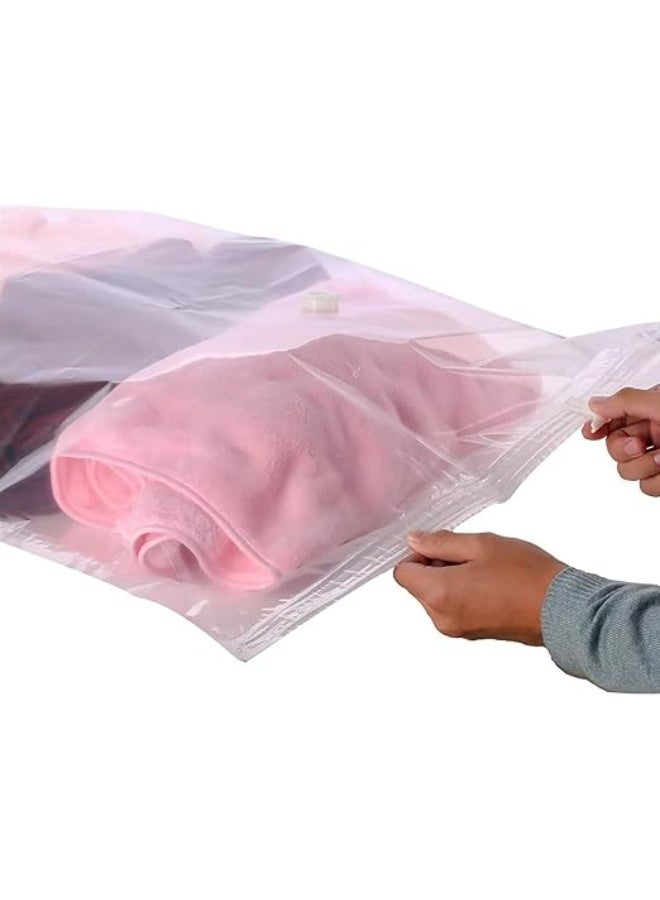 The largest size available for storing clothes, blankets, and comforters. These reusable bags feature an airtight valve and a vacuum or pump-based suction system. - Image 4
