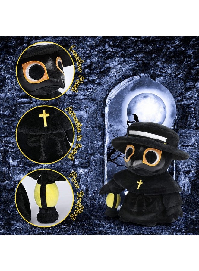 AULUDA Plague Doctor Plush Toy, 16" Big Weighted Spook Cute Stuffed Plushie Pillow Doll, Soft Large Fluffy Halloween Hugging Cushion Decor, Present for Kids and Adults - Image 4