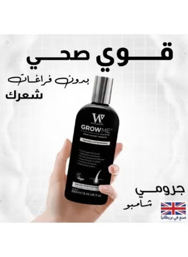 Watermans 2PCS Biotin & Caffeine Shampoo with Argan Oil – Hydrating & Revitalizing Hair Care Formula for Dry & Weak Hair, 250ml Each - Image 2
