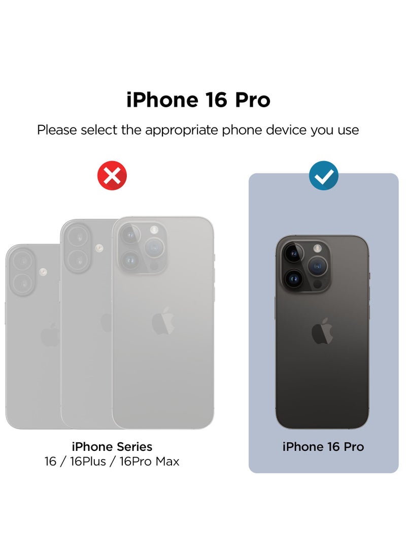 VRS Design غطاء محفظة D-Wallet Orb لجهاز آيفون 16 برو [3 بطاقات] حامل ائتمان [نصف أوتوماتيكي] مدمج [حامل] - أسود - Image 2