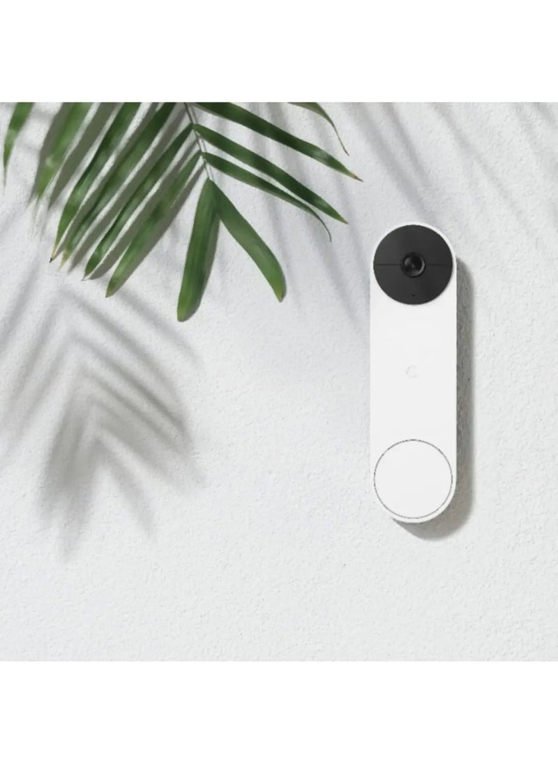 Google Nest GA01318-US Wi-Fi Battery Operated Video Doorbell - Snow - Image 5
