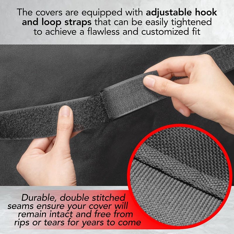 GrillTough Heavy Duty BBQ Grill Cover for Outdoor Grill, 64 Inch â€“ Waterproof, Weather Resistant, UV & Fade Resistant with Adjustable Straps â€“ Gas Grill Cover for Weber, Charbroil, etc. Charcoal - Image 5
