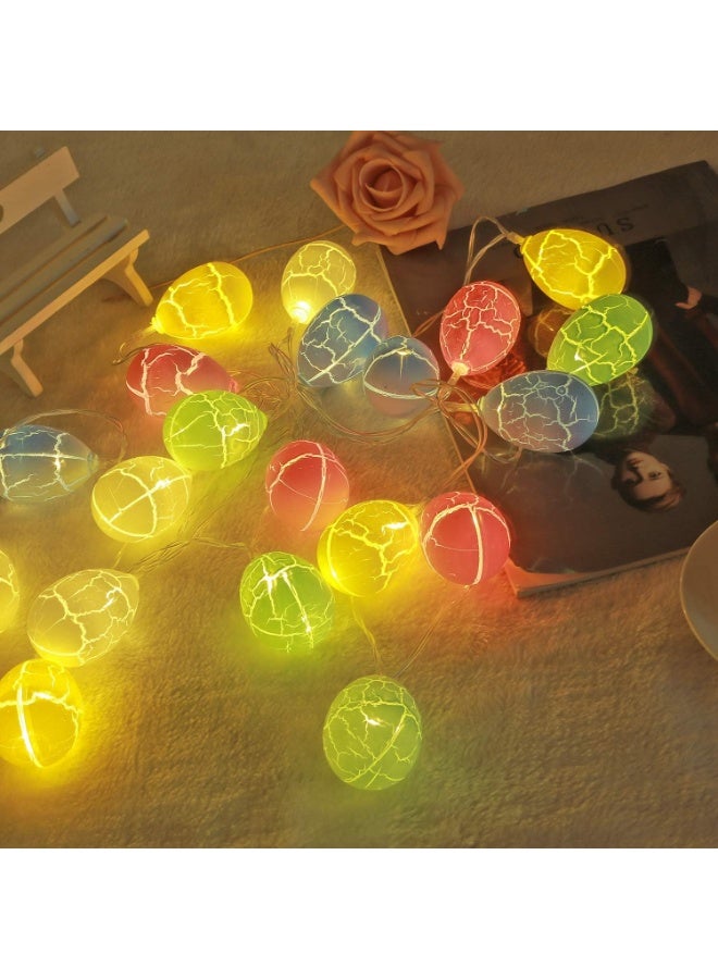 20 بيضة عيد الفصح مصابيح LED سلسلة تعمل بالبطارية مصابيح جني سلسلة زينة عيد الفصح للمنزل شجرة عيد الفصح السلالم الحزبية 10 قدم - Image 3