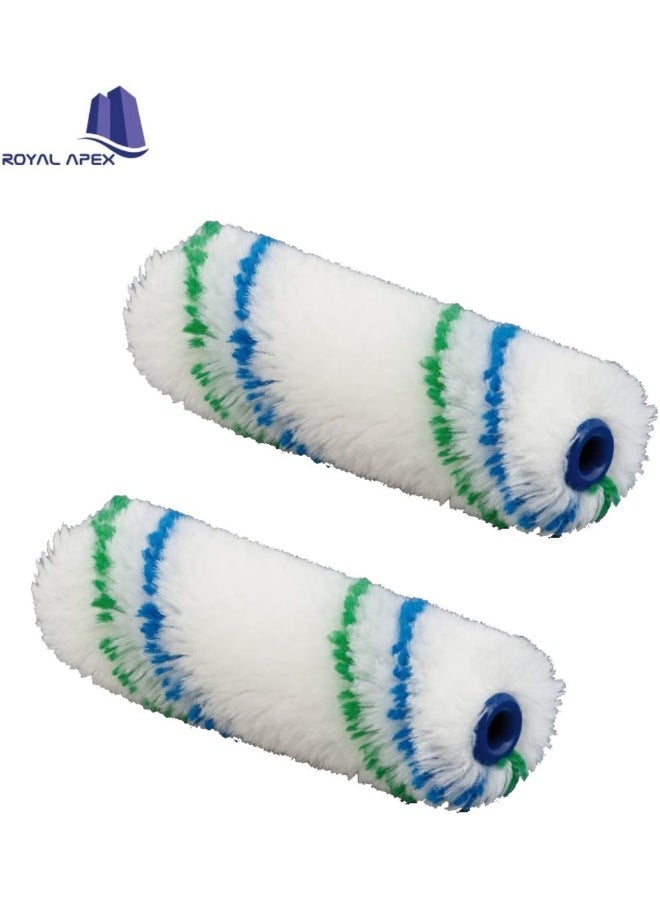 Royal Apex Painting and Texture Roller and Brush 4 Inch Replacement Roller Covers of Paint Home Decoration Wall Emulsion Varnish Oil Paint and Texture (Pack of 2) (Paint Refill 4 Inch) - Image 2