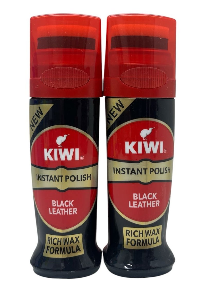 KIWI INSTANT POLISH LIQUID BLACK 75ml X 2 - Image 1