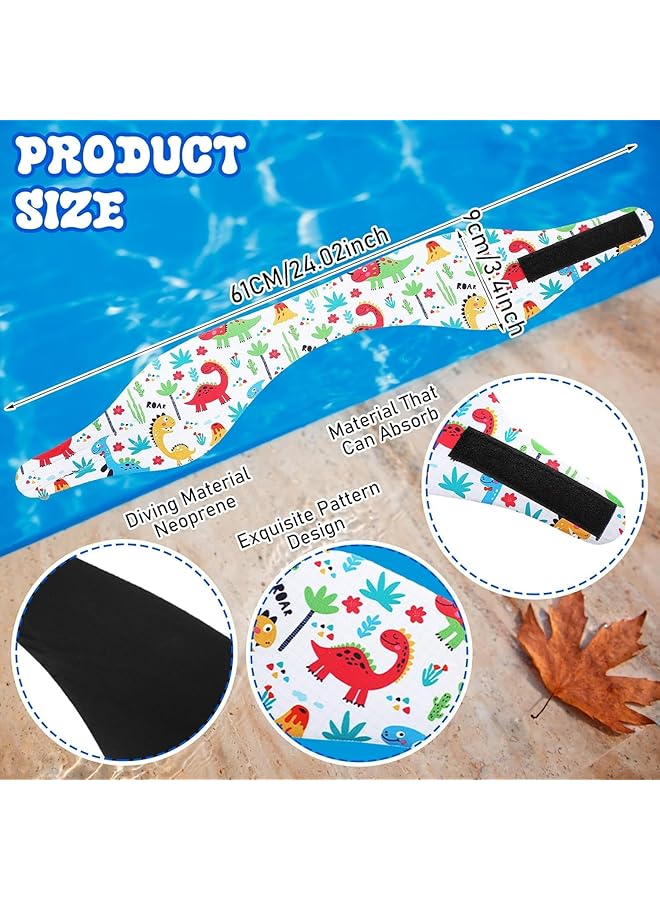 KASTWAVE 4 Pcs Kids Swimming Headband Adjustable Waterproof Ear Protection Band For Toddlers Cute Cartoon Pattern Swimmer Ear Cover Ideal For Swimming Surfing And Water Activities - Image 5