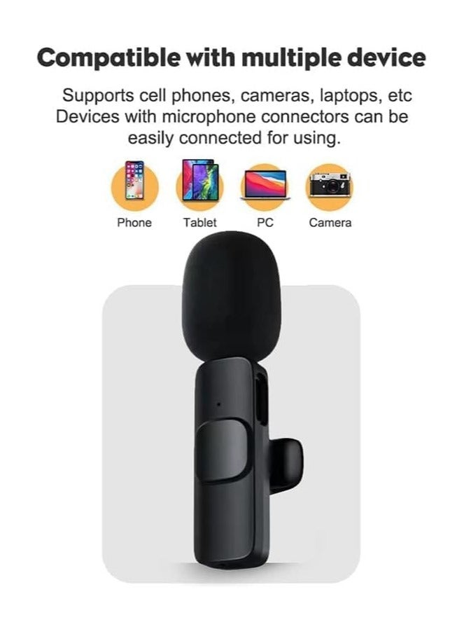2 in 1 K8 Wireless Microphone, Digital Mini Portable Recording Clip Mic with Receiver for All Type-C Lightning Mobile Phones Camera Laptop for Blogging YouTube Online Class, Zoom Call - Image 5