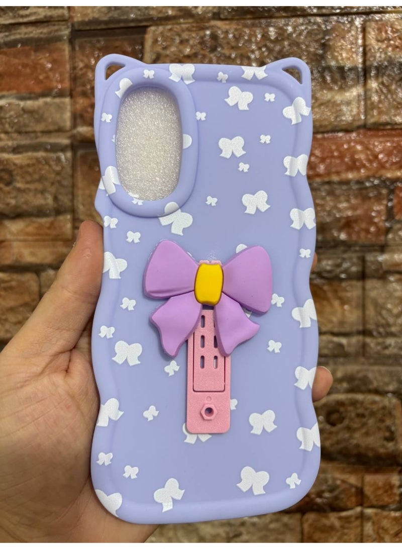 جراب خلفي مع فيونكة متوافق مع هاتف سامسونج A15 - Image 1