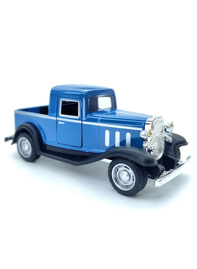 Light Blue Retro Vintage Truck Model Pickup Opening Doors Durable Display Car Home Office Decor Collectible Gift - Image 1