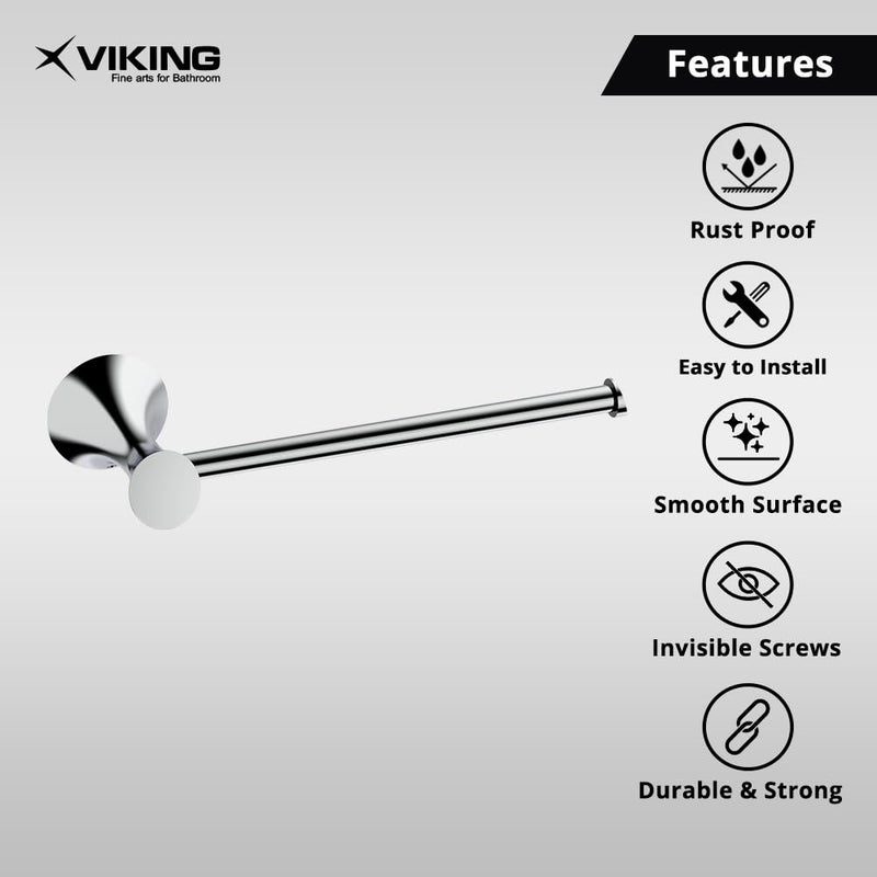 Viking Towel Ring Flat Pawn with Polished CP Towel Napkin Hanger for Bathroom Kitchen with Polished CP Corrosion Resistant Towel Ring for Durability - Image 3