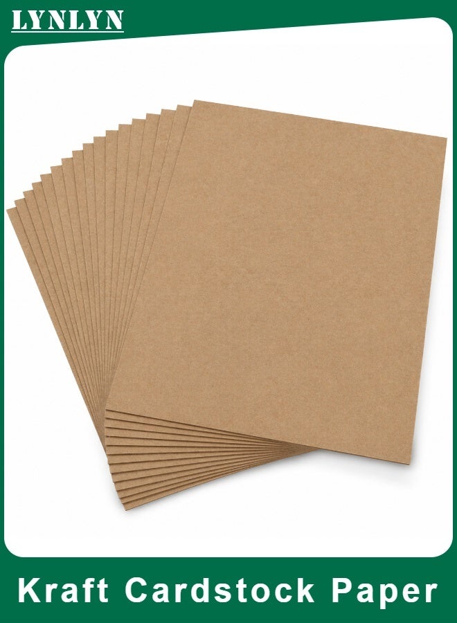 LYNLYN A4 Kraft Cardstock Paper, 50 Sheets Brown Thick Card Paper, Acid Free Smooth Surface for DIY Crafts, Scrapbooking, Invitations, Card Making, Gift Tags - Image 1